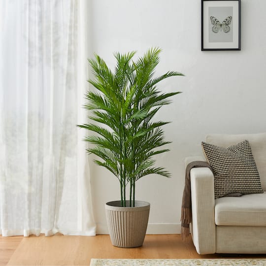 Glitzhome® 5ft. Potted Faux Palm Tree